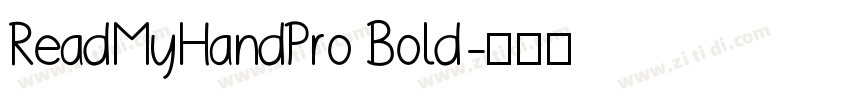 ReadMyHandPro Bold字体转换